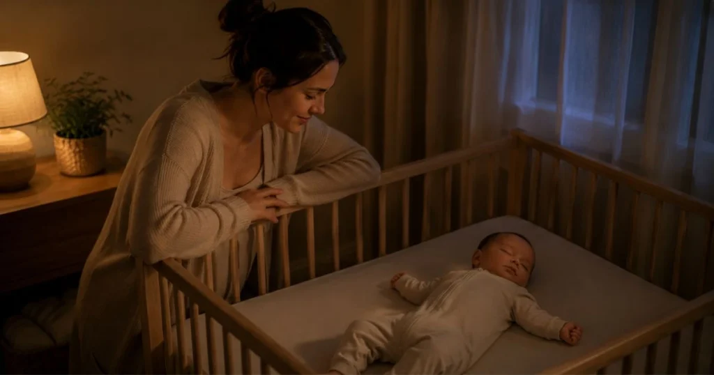 Dream Feed: What It Is, How It Works & When to Try It 7 Parent giving a dream feed to reduce nighttime waking