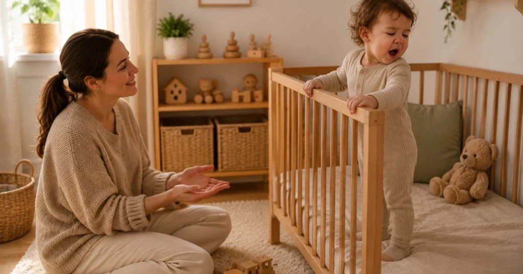 18-month-old toddler refusing an afternoon nap.