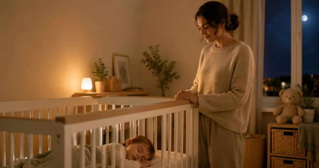 7 Essential Sleep Regression vs. Separation Anxiety Differences 7 baby and mom at naight