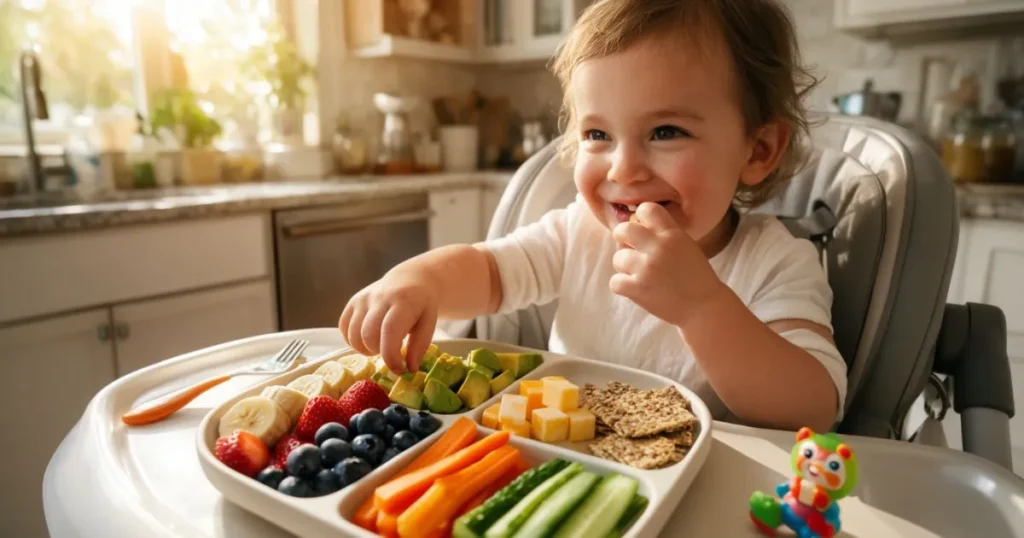 Colorful healthy toddler snacks for picky eaters