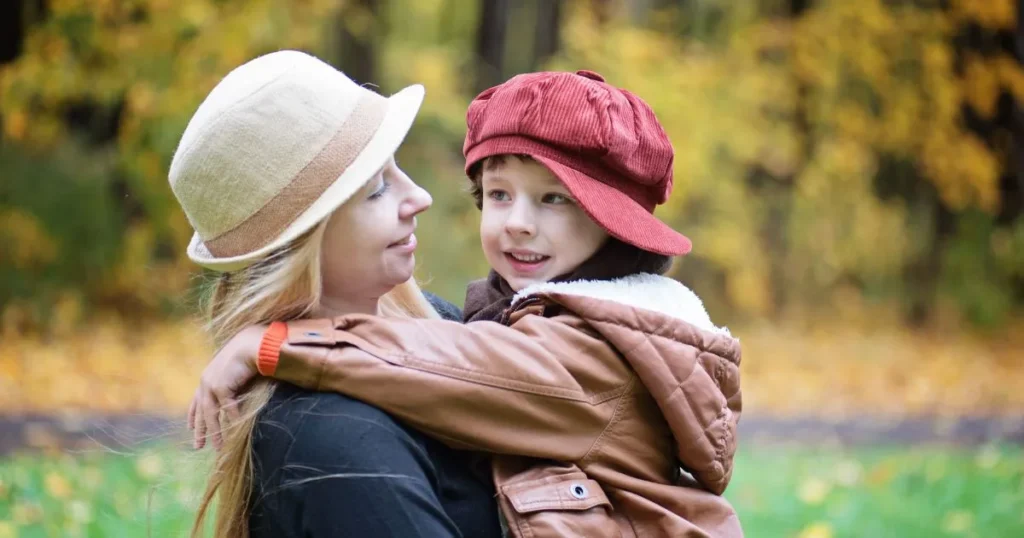 Mother celebrating everyday parenting moments with her child