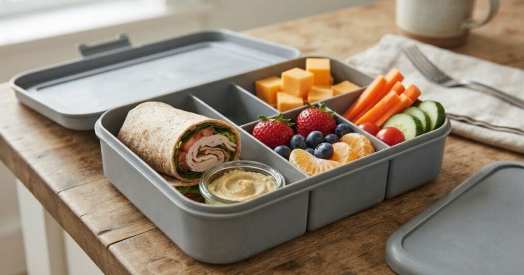 Lunchbox Show
Turkey wrap
Fruit
Cheese cubes
Vegetables
