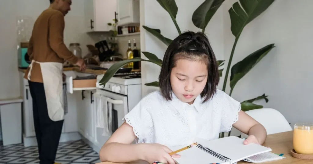 Child receiving little parental involvement at home