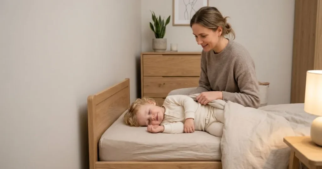 Toddler Bedtime Routine: How to Help Your Child Sleep Better 2 toddler bedtime routine with parent tucking child into bed