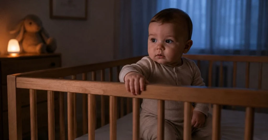 parent checking on baby during nighttime waking