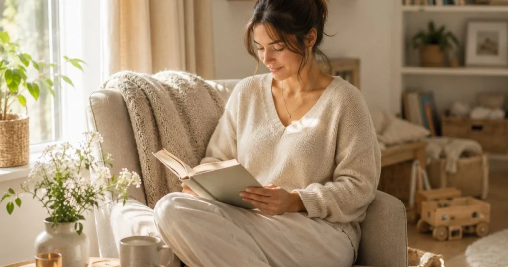 Mother taking time to recharge and practice self-care