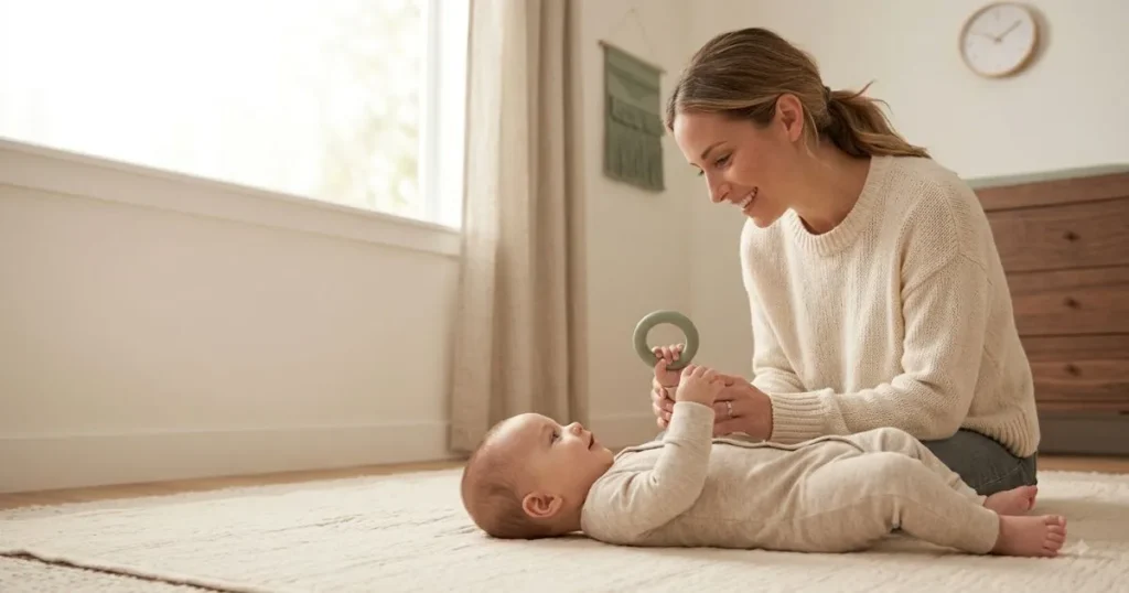 Baby Wake Windows by Age: Complete Guide for 0–24 Months 7 Baby playing and exploring before nap time