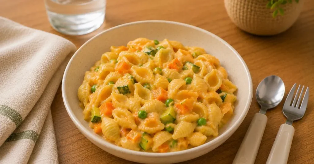 creamy vegetable pasta for toddler