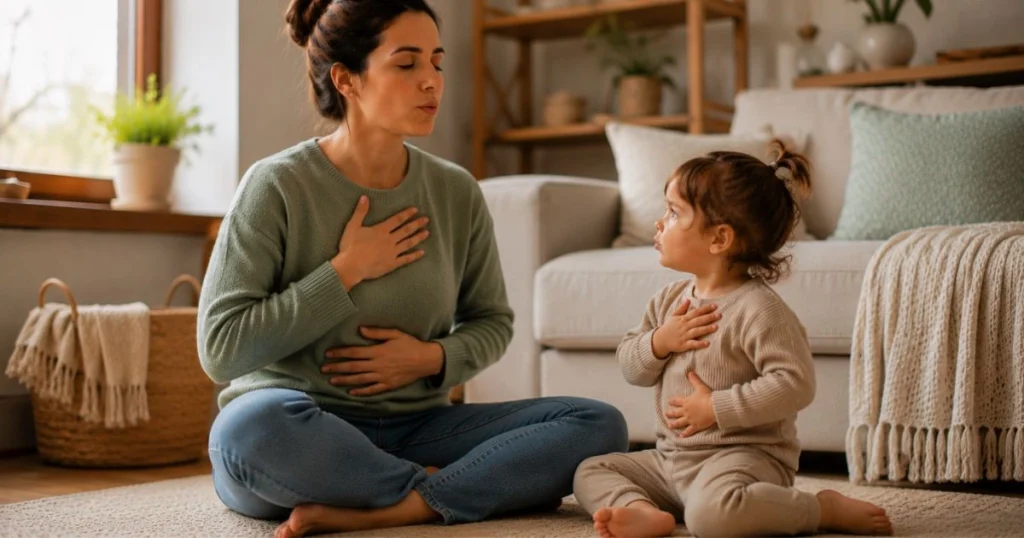 How to Stop Toddler Hitting Without Punishment 15 Parent helping toddler practice emotional regulation