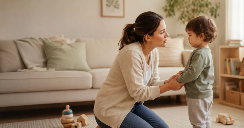 How to Stop Toddler Hitting Without Punishment 18 Parent reconnecting with toddler after a difficult moment