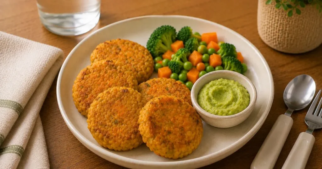 sweet potato lentil patties for toddler