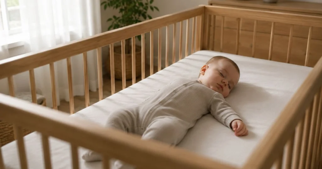 8-month-old baby taking a daytime nap