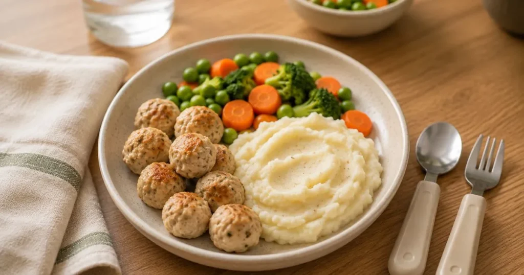 chicken and vegetable rice bowl for toddler