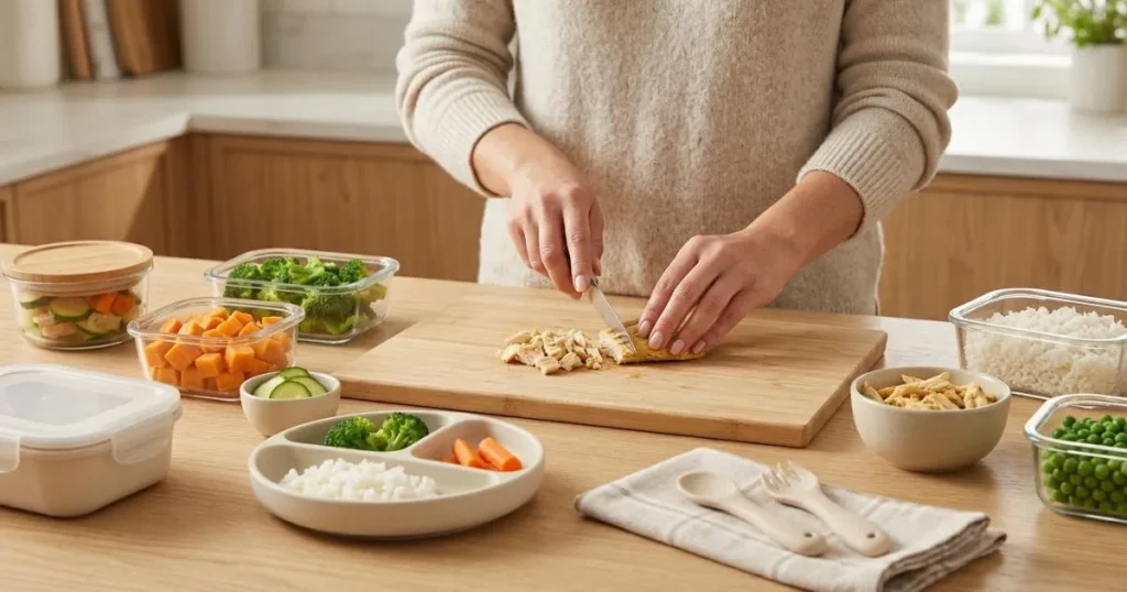 safe food preparation for toddler dinner
