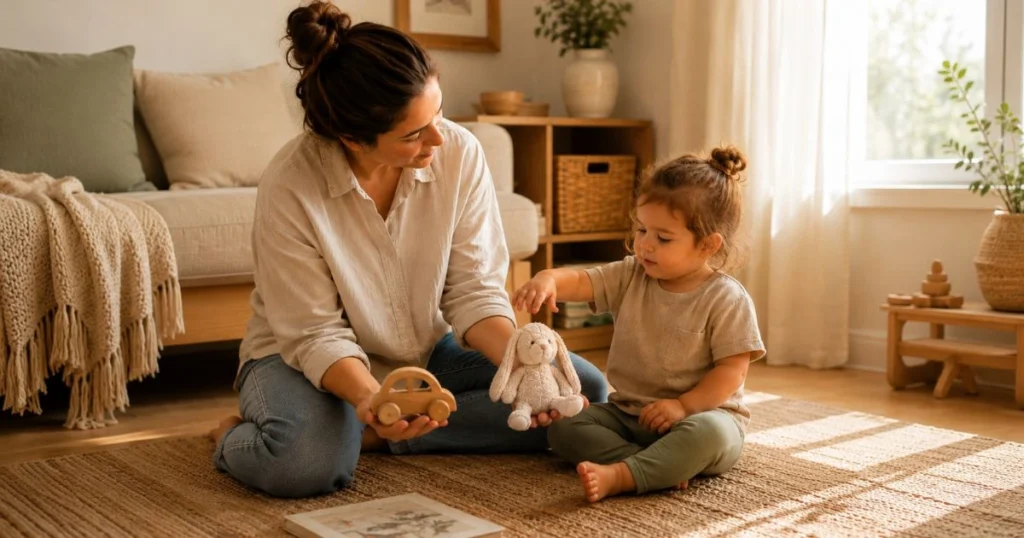 Parent play with toddler 