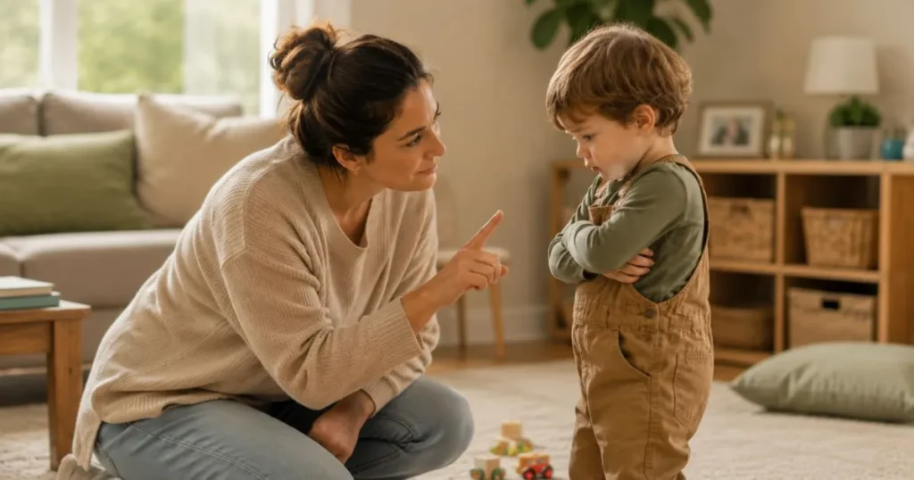 Respectful Parenting: What It Is & How to Practice It 6 parent setting respectful boundaries with toddler