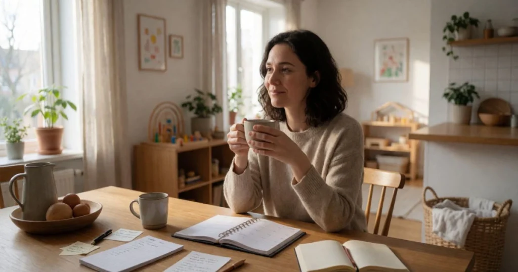 Parent feeling mentally overwhelmed by daily responsibilities