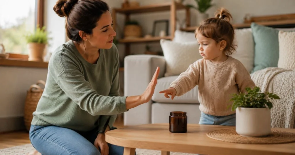 How to Stop Toddler Hitting Without Punishment 7 Parent calmly responding when toddler tries to hit