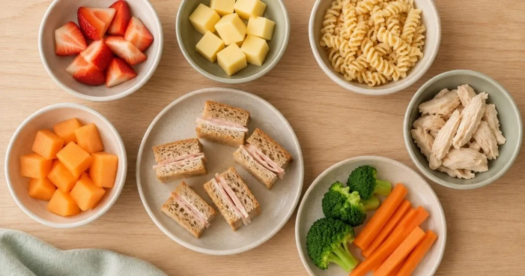 deconstructed meal for a picky toddler