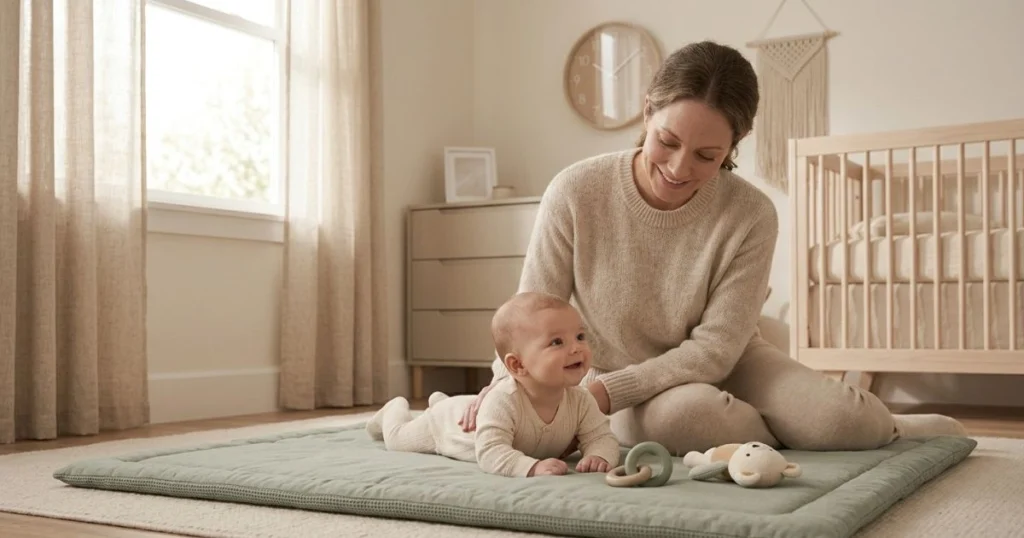 Baby Wake Windows by Age: Complete Guide for 0–24 Months 5 Baby enjoying tummy time during the day
