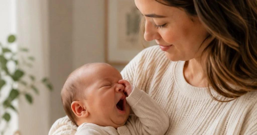 Newborn Sleep Schedule: A Simple 0–3 Month Guide for New Parents 8 Newborn showing early signs of tiredness