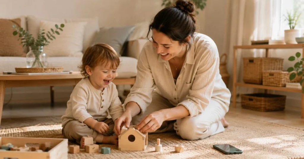 Mom Life: Why It's Hard and How to Enjoy It More (Without Feeling Guilty) 8 Mother ignoring social media