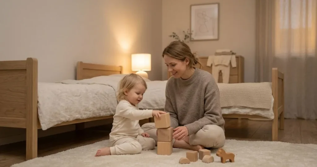 calm evening routine before toddler bedtime