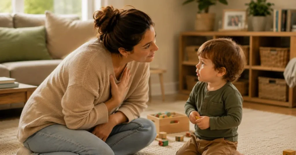 Respectful Parenting: What It Is & How to Practice It 9 parent helping toddler understand emotions