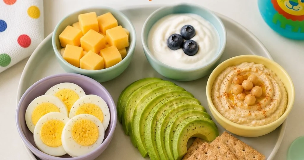 toddler choosing healthy snacks