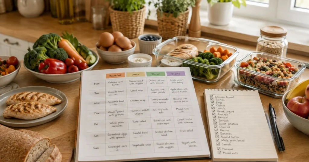 Weekly meal planning helps reduce parenting decision fatigue
