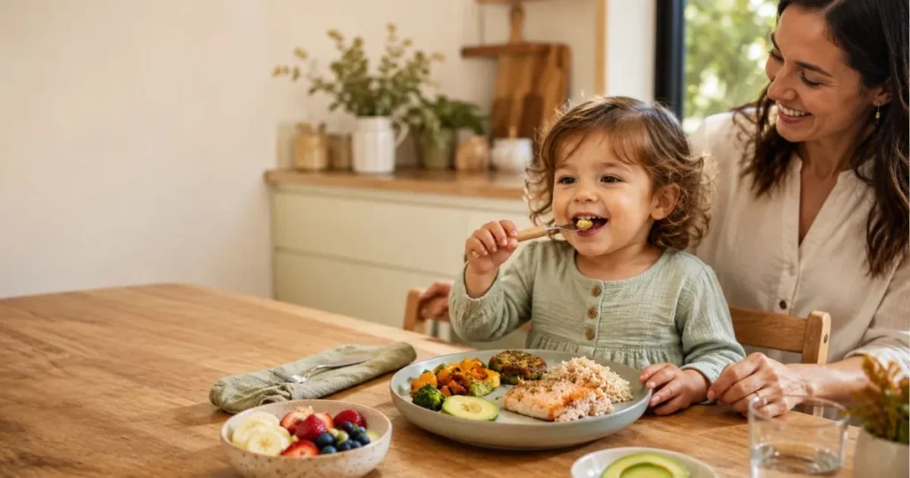 Toddler Dinner Ideas: 35 Easy, Healthy Meals They'll Love 9 Toddler Enjoying a Variety of Healthy Dinner Options