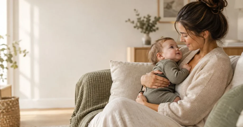 Attachment Parenting: Principles, Practices, Benefits, and What the Research Says 3 Parent holding baby close during a calm, connected moment