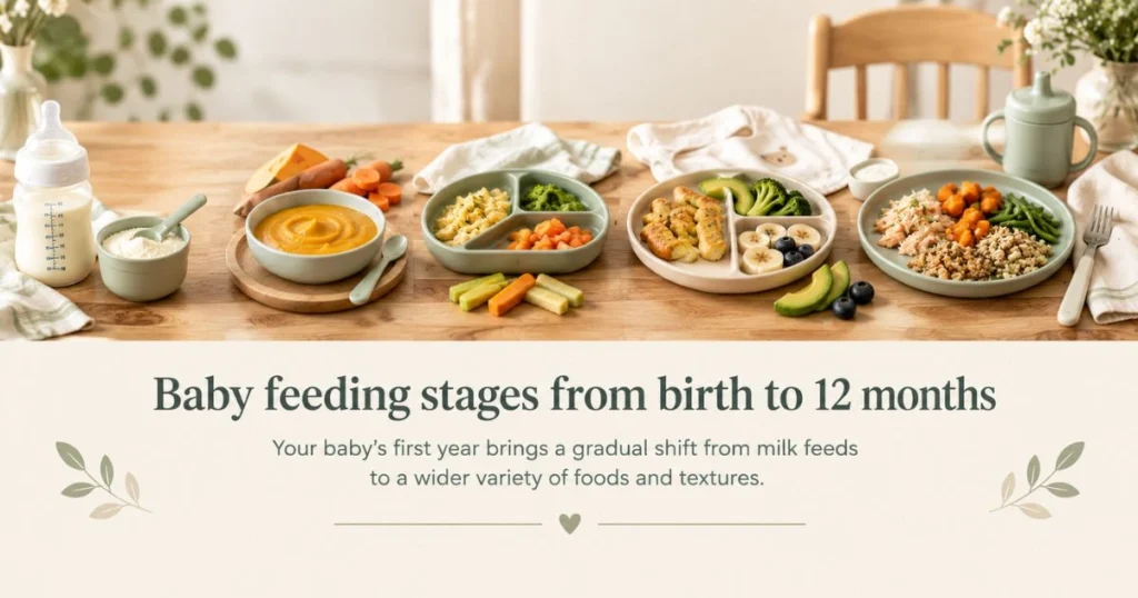 Baby Feeding Chart by Age: Complete Guide for 0–12 Months 3 Baby feeding chart by age from 0 to 12 months