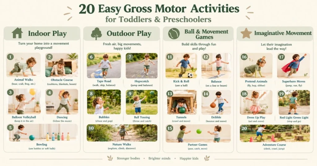 20 Easy Gross Motor Activities for Toddlers and Preschoolers 6 20 easy gross motor activities for toddlers and preschoolers