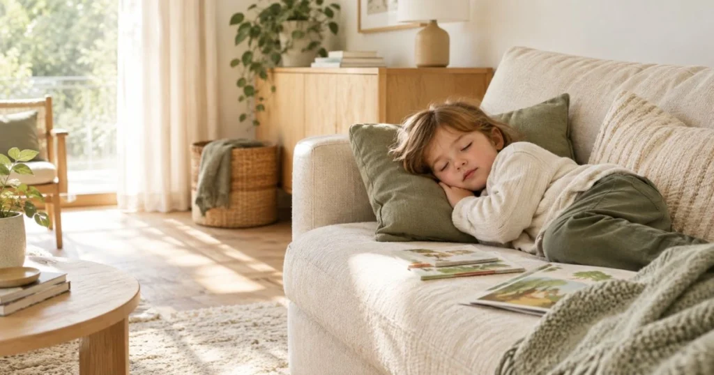 When Do Kids Stop Taking Naps? Signs Your Child May Be Ready 3 Preschooler resting during afternoon quiet time as they transition away from naps