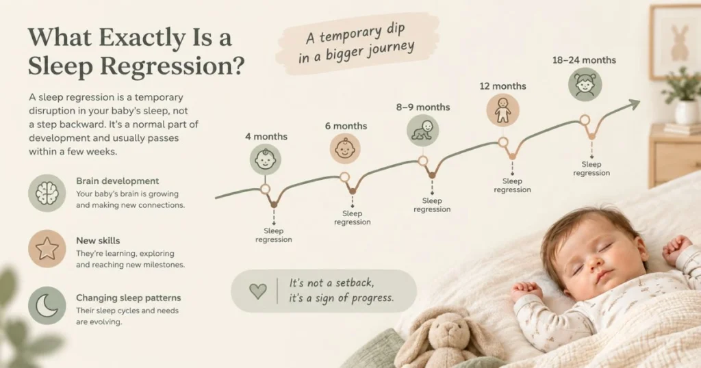 6 Month Sleep Regression 4 Infant sleep regression shown as temporary disruptions during normal development