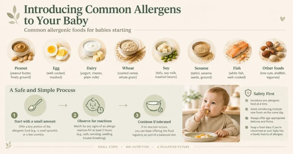 First Foods for Baby: What to Offer When Starting Solids 4 Common allergenic foods for babies starting solids