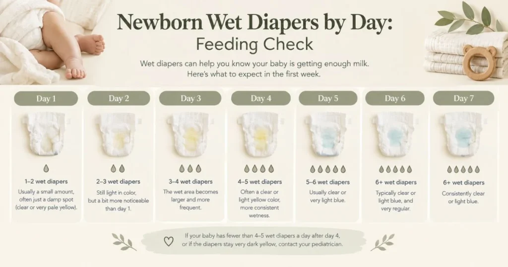 When do babies cluster feed? Signs, Schedule & Tips 7 Newborn Wet Diapers by Day: Feeding Check