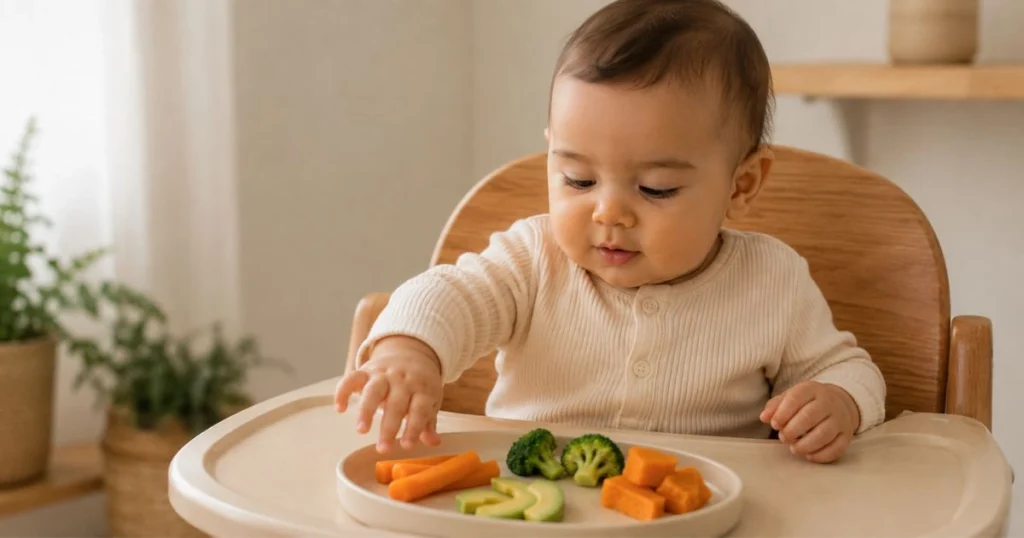 Baby Finger Foods: 30 Easy & Safe Foods for Babies 4 Baby eating soft baby finger foods