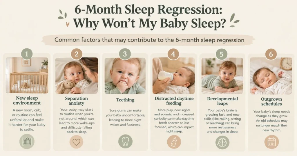 6 Month Sleep Regression 5 Common factors that may contribute to the 6-month sleep regression