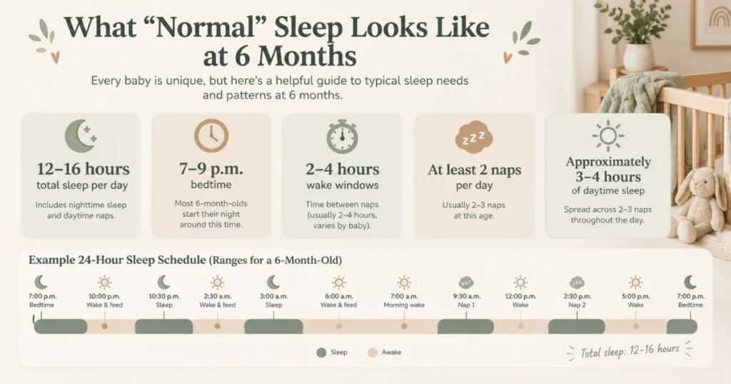 6 Month Sleep Regression 6 Typical sleep needs and schedule ranges for a 6-month-old baby