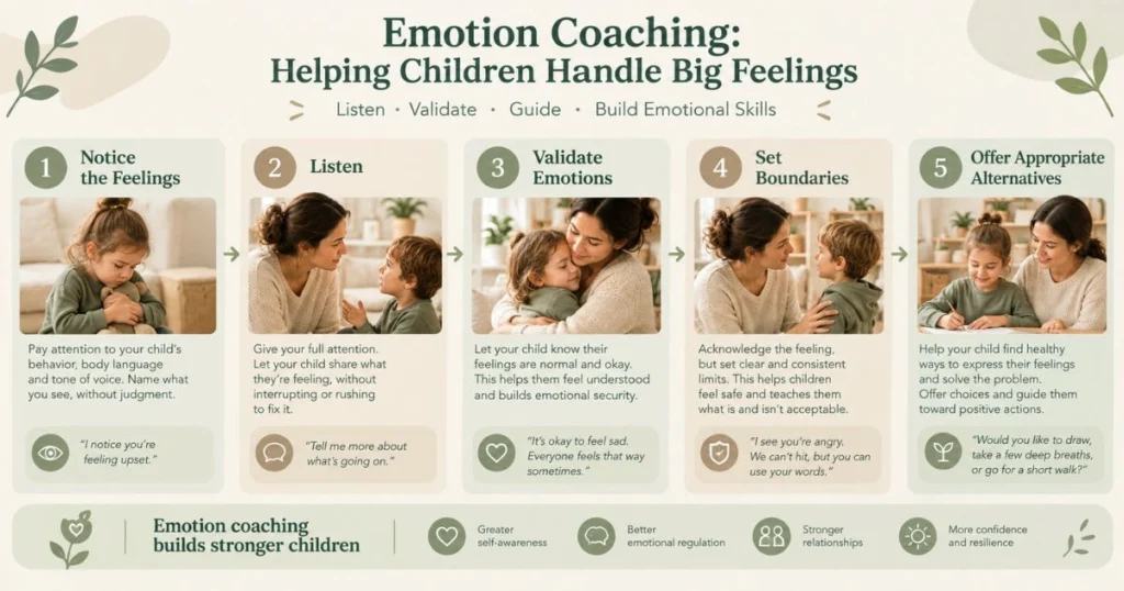 The Authoritative Parenting Style: A Balanced Approach to Raising Confident Children 6 Steps for using emotion coaching to support children's emotions