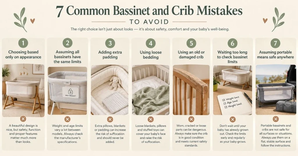 Bassinet vs Crib: How to Choose the Right One 11 Common bassinet vs crib safety mistakes parents should avoid