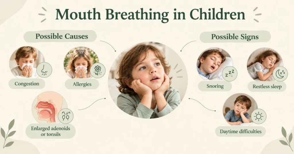 How to Stop Mouth Breathing Naturally: Tips & Causes 9 Mouth breathing causes and symptoms commonly seen in children