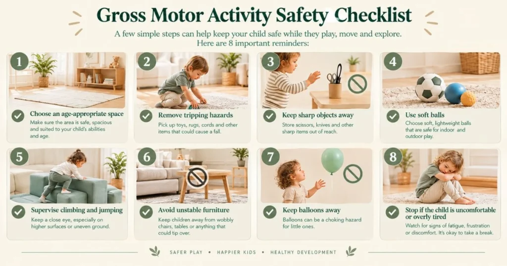 20 Easy Gross Motor Activities for Toddlers and Preschoolers 10 Gross motor activity safety checklist for toddlers and preschoolers