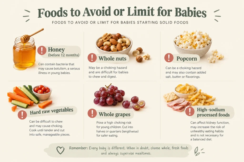 Baby Led Weaning Recipes: 25 Easy Meals for Your Baby 14 Foods to avoid or limit for babies starting solid foods