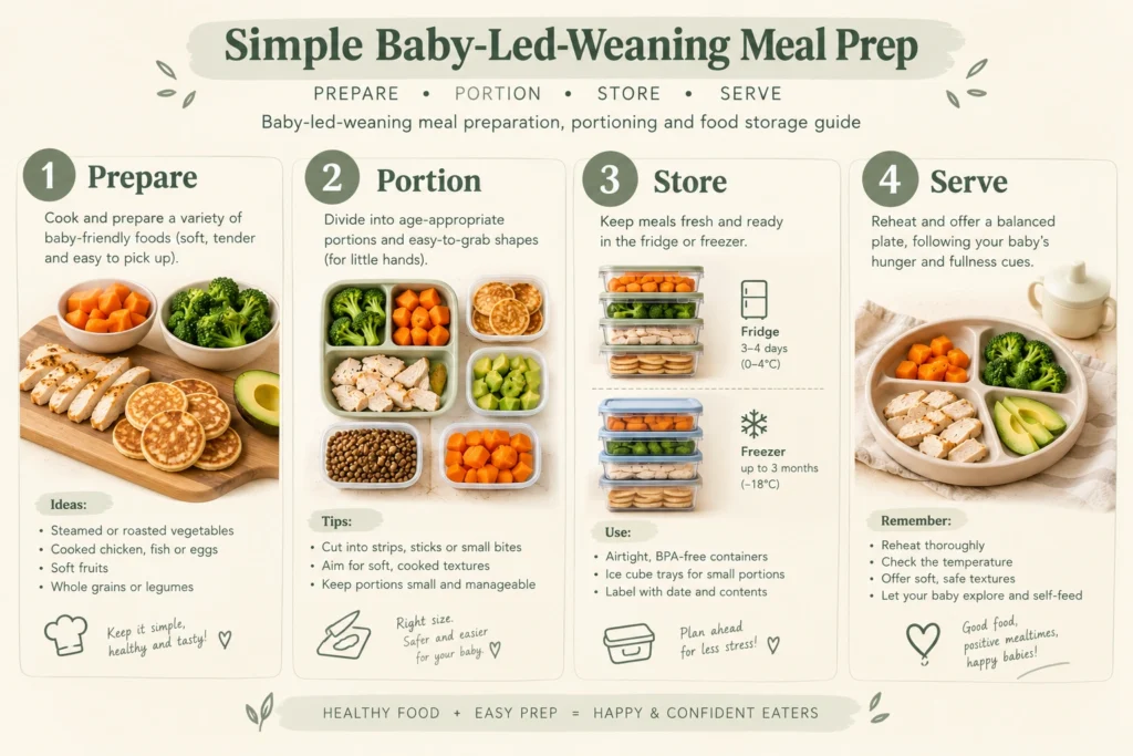 Baby Led Weaning Recipes: 25 Easy Meals for Your Baby 7 How to build a balanced baby-led weaning meal with different food groups