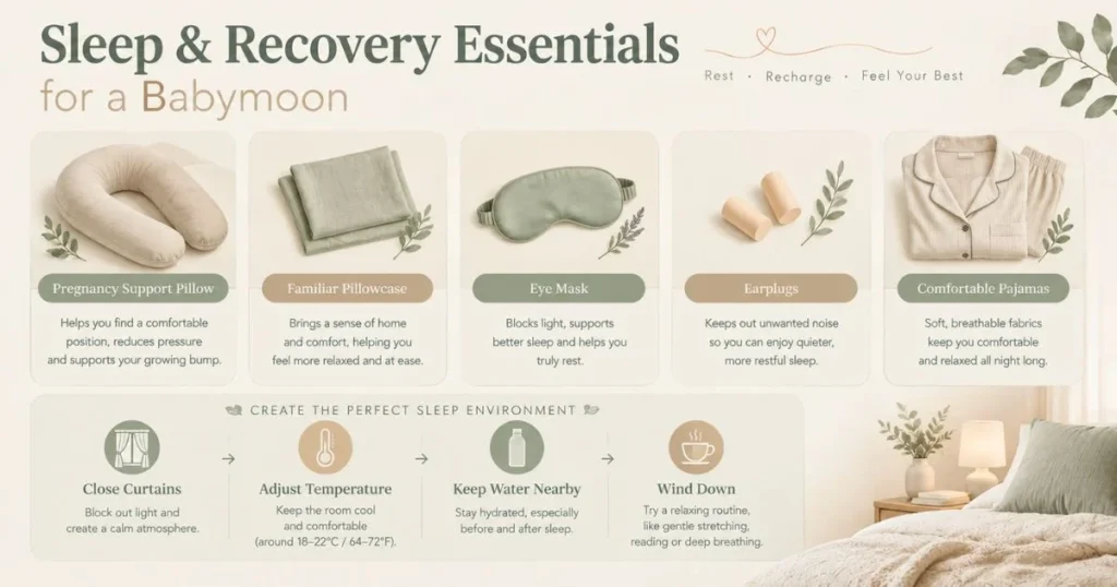 Sleep and recovery essentials for staying comfortable during a babymoon