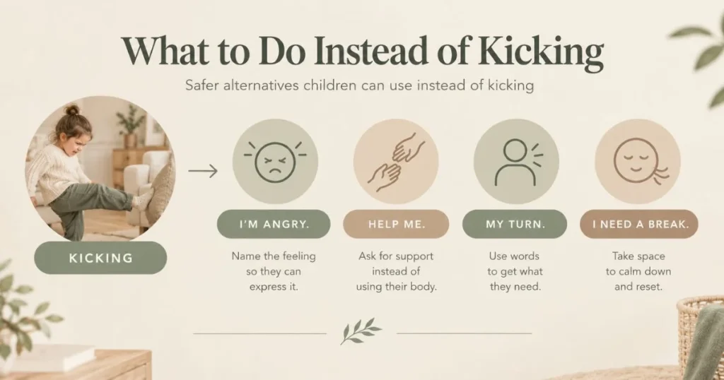 Safer alternatives children can use instead of kicking