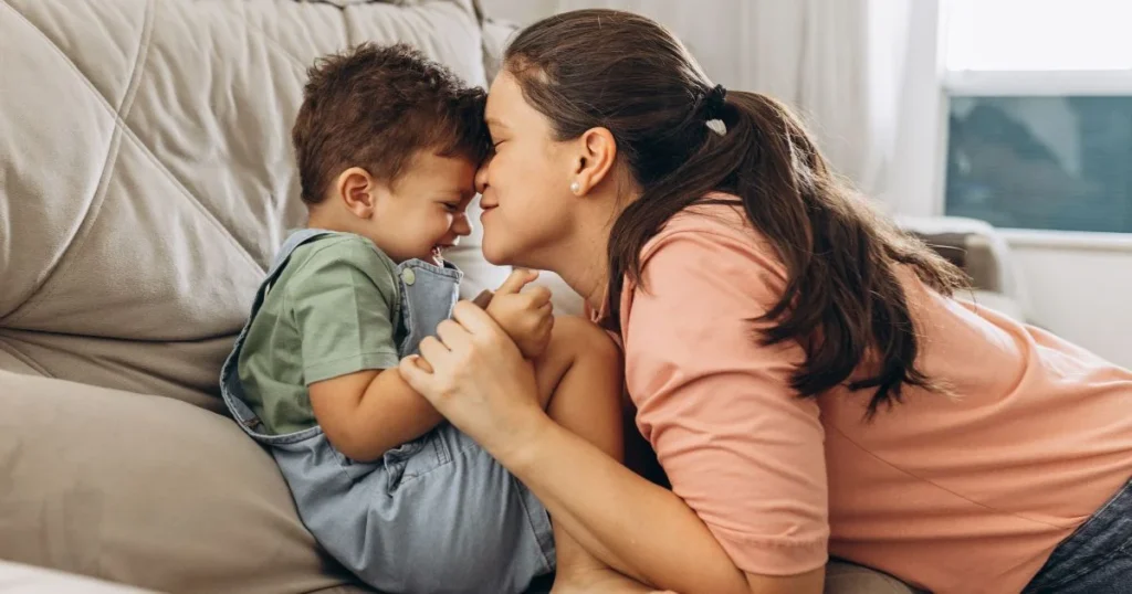 mom and son